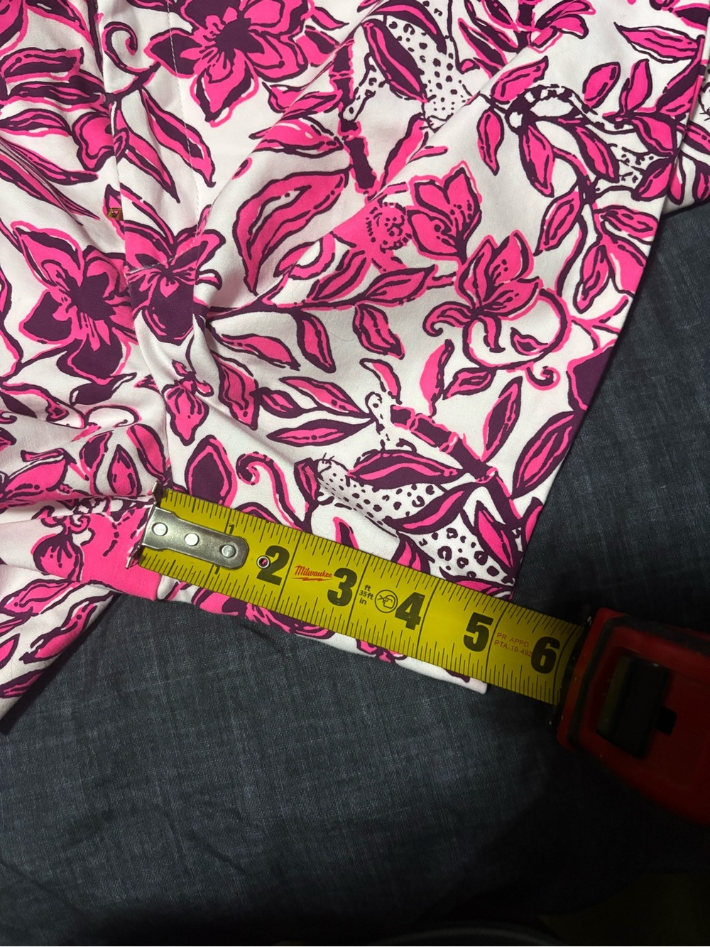 Lilly Pulitzer Hot Pink Floral Print Bermuda Shorts - Picture 5 of 8